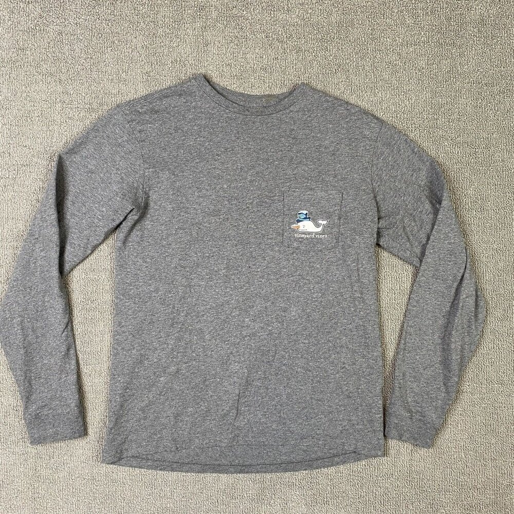 Vineyard Vines Shirt Adult XS Big Logo Graphic Long Sleeve 2016 Holiday T Mens